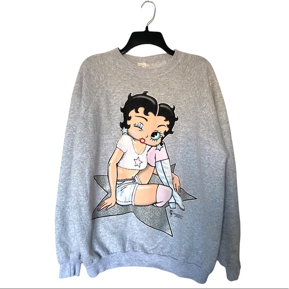 Vintage Other - Vintage 1995 Betty Boop Sweatshirt Graphic Grey 1X